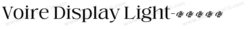 Voire Display Light字体转换
